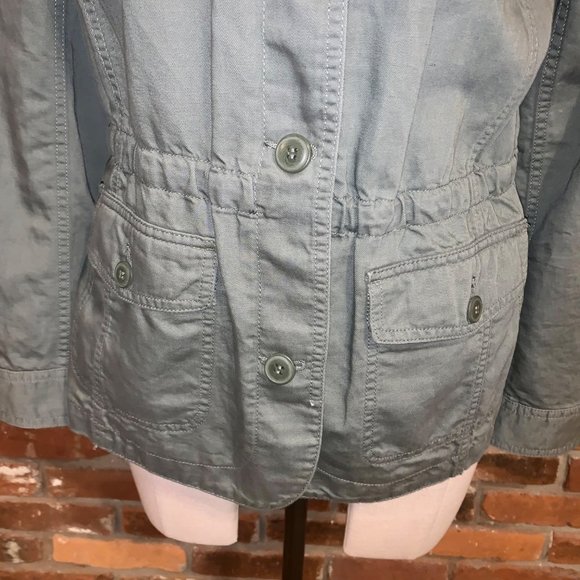 Talbots Green Linen Blend Utility Jacket Size Small - Picture 6 of 6